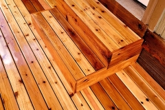 Cedar Deck on Mobile Home with Covered Awning
