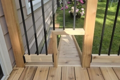 Cedar Deck with Aluminum Balusters and Dog Ramp