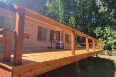 Tight Knot Cedar Deck with Cable Railing