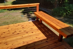 Tight Knot Cedar Deck with Cable Railing