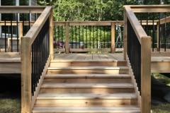 Cedar Deck with Aluminum Balusters and Dog Ramp
