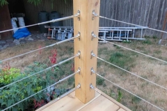 Cedar Deck with Cable Railing and Built in Seating