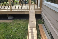 Cedar Deck with Aluminum Balusters and Dog Ramp